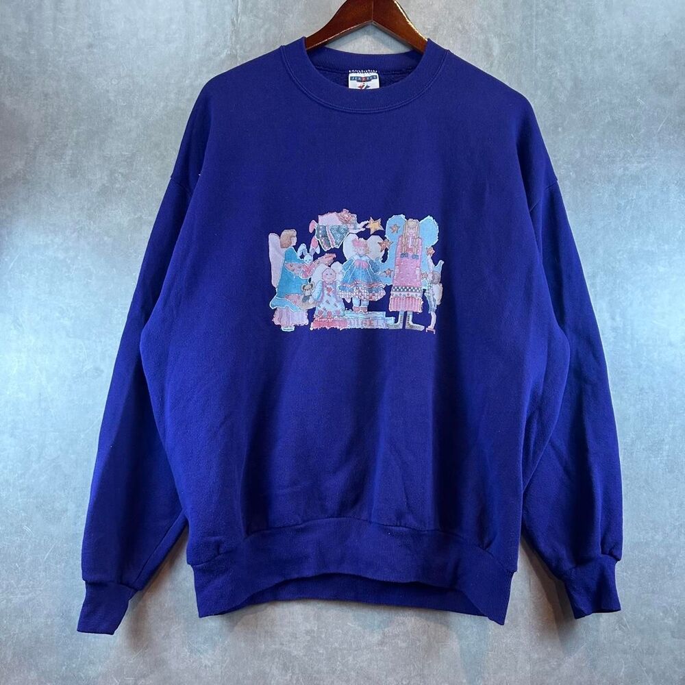 Jerzees Men's Purple and Navy Sweatshirt